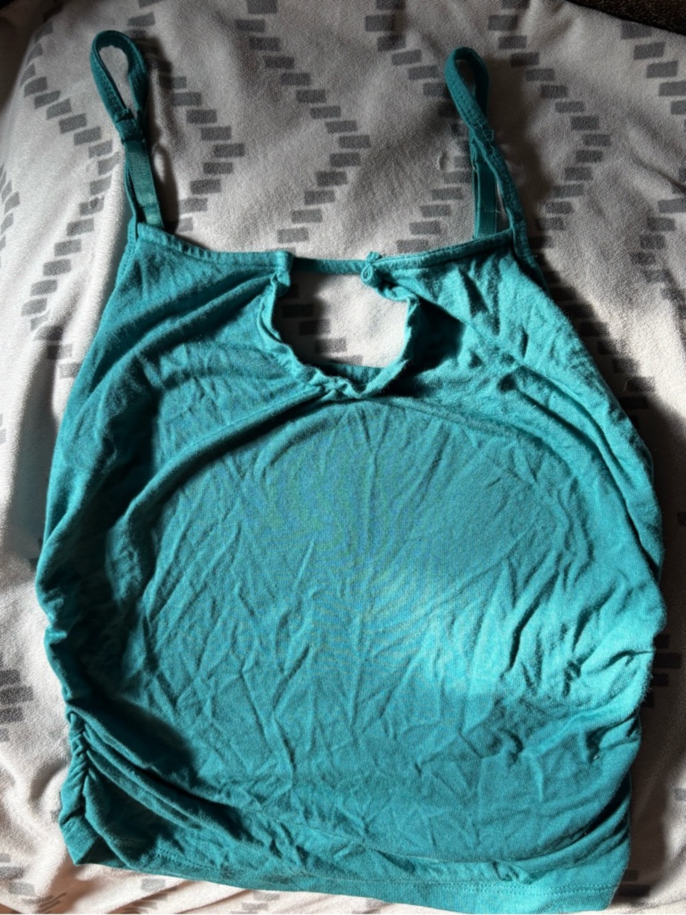 Old Navy Teal Adjustable-Strap Camisole with Keyhole